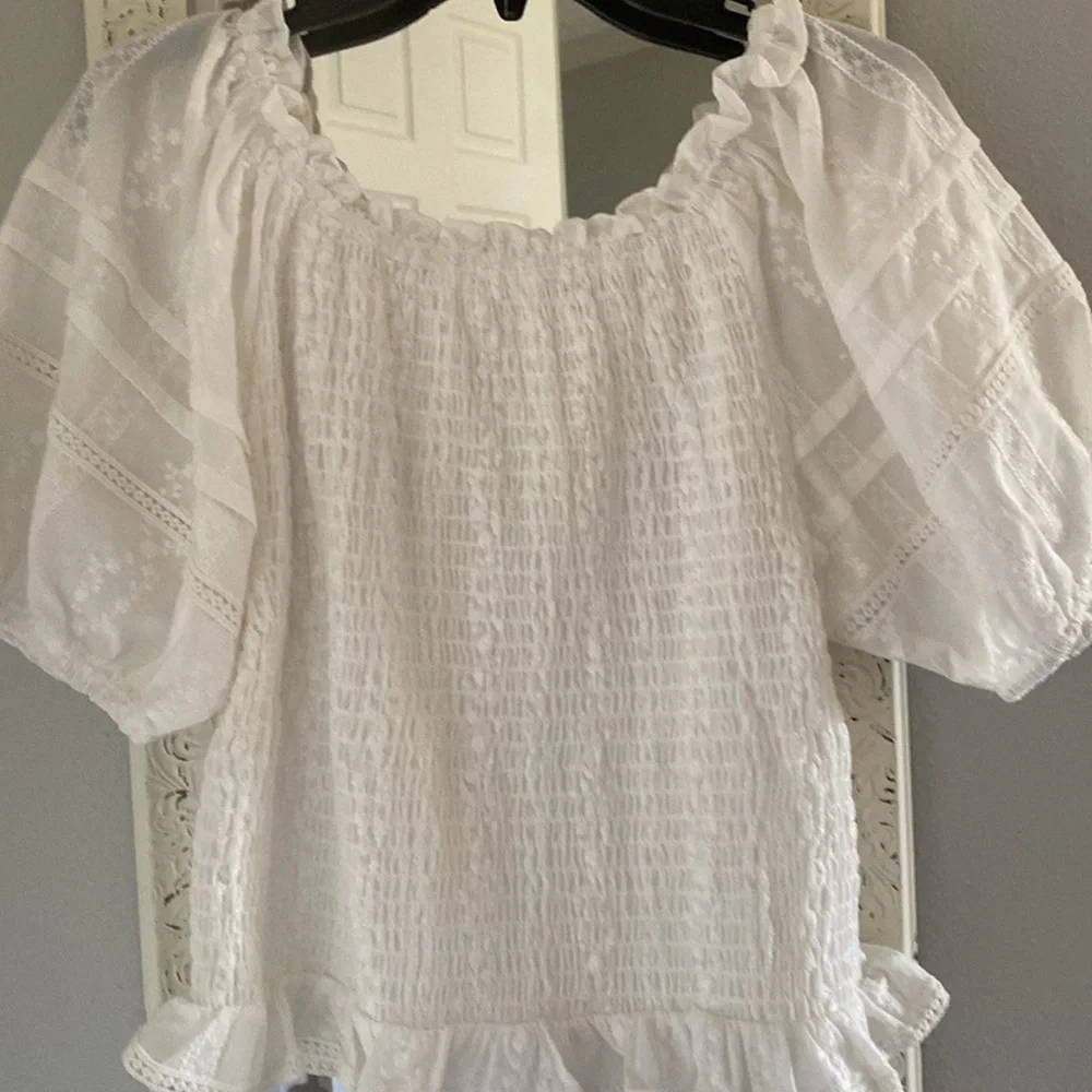 Brand new Shabby Chic White Top Xl. $15 - Picture 5 of 5